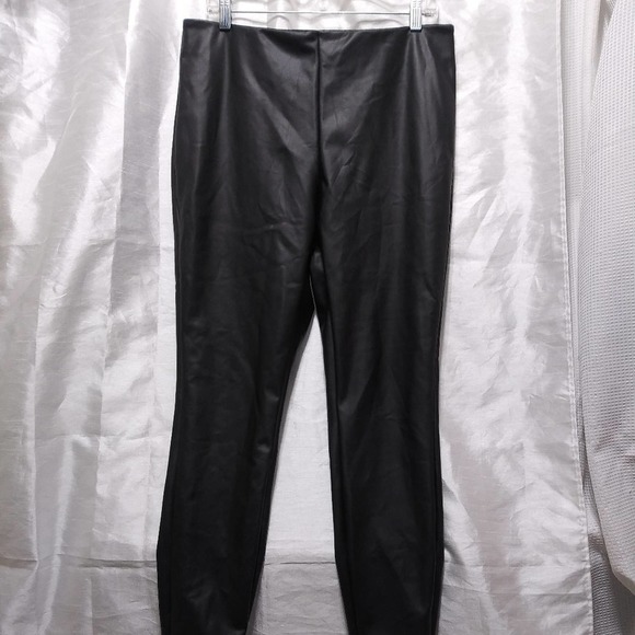 Smooth Fitting BLACK Vegan Leather PANTS L by A NEW DAY - Picture 9 of 11